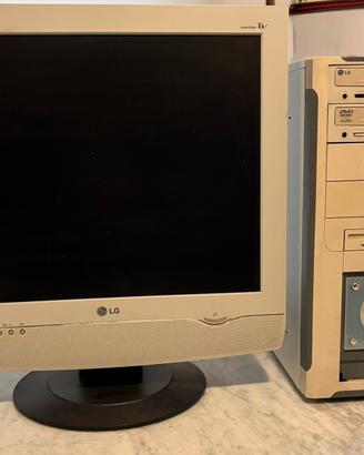 Pc fisso + monitor + casse