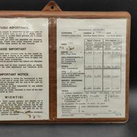 Prezziario albergo anni 80 vintage