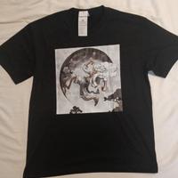 t-shirt nera con stampa One Piece taglia M