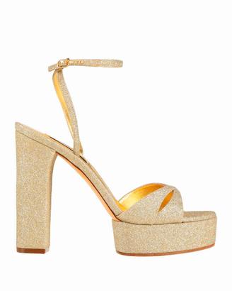 Sandali con tacco, oro glitter, Casadei, n.41