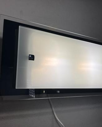 Lampada parete rettangolare vetro nero/bianco