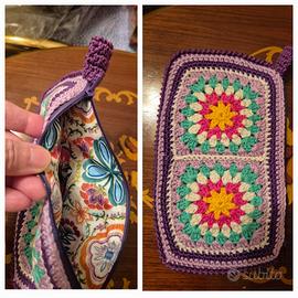 Pochette fatta a mano ad uncinetto in vari colori
