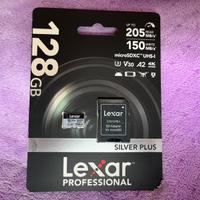 Scheda memoria microSD Lexar Pro 128GB Silver Plus