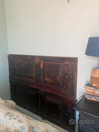 Porta antica adibita a testiera  letto