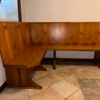 Panca angolare in legno  190x135 cm – vintage