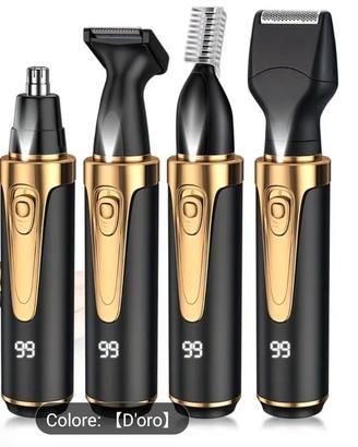 TRIMMER 4in1 con Display NASO ORECCHIE BARBA PELI