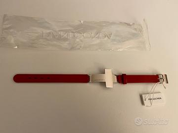 Braccialetto CROCE Pianegonda Argento 925 ROSSO