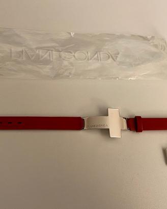 Braccialetto CROCE Pianegonda Argento 925 ROSSO