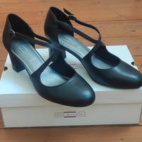Scarpe donna 37 décolleté nero pelle 5th Avenue