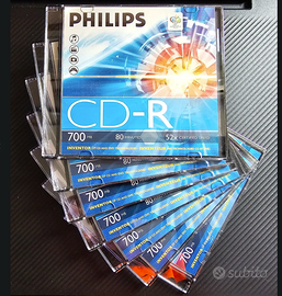 7 CD-R Philips 700mb 80 minuti 52x