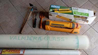 Reti, sistemi di irrigazione, attrezzi da giardino