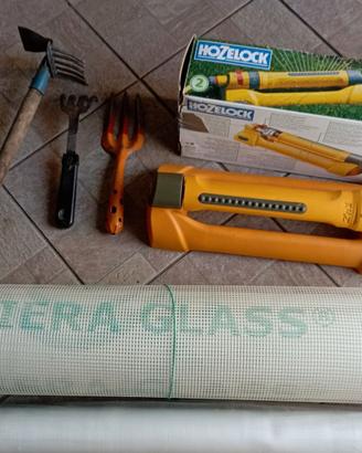 Reti, sistemi di irrigazione, attrezzi da giardino