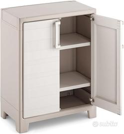 Keter Armadio Basso Gulliver, 2 Ripiani Regolabili