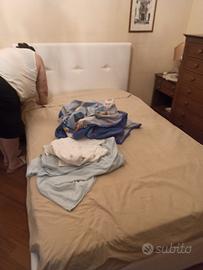 letto una piazza e mezzo similpelle con materasso
