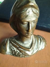 busto in bronzo vintage 