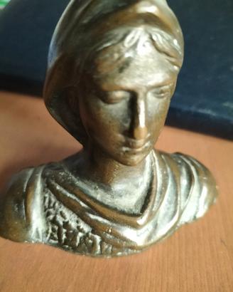 busto in bronzo vintage 