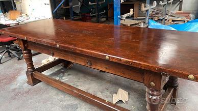 Tavolo antico in legno massello 270 x 100