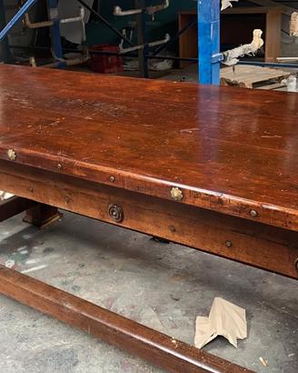 Tavolo antico in legno massello 270 x 100