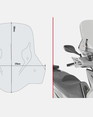 PARABREZZA GIVI KYMCO AGILITY 300i