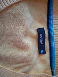 Celio ,pullover in cotone giallo, tg xl
