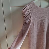 Tubino rosa effetto brillantini 