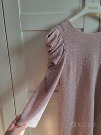 Tubino rosa effetto brillantini 