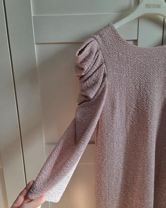 Tubino rosa effetto brillantini 