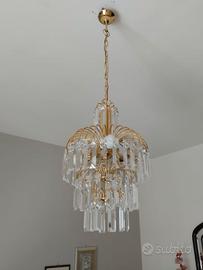 Lampadario con 2 Abat jour 