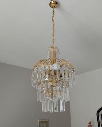 Lampadario con 2 Abat jour 