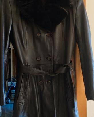 Cappotto vera pelle donna  Made in Italy tag.42