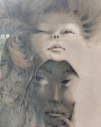 GRANDE Litografia orig.de Geniés "Minerve"cm.94x74