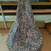 Grande pouf sacco poltrona zebrato