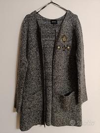 Cappotto invernale grigio, taglia M, Stradivarius 