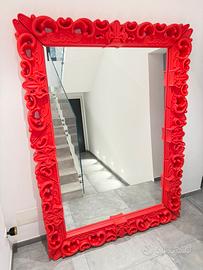 Specchio Slide, modello Mirror of Love XL Rosso