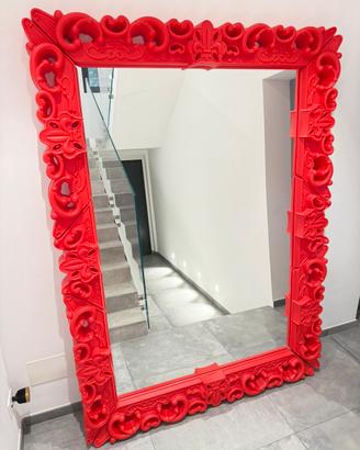 Specchio Slide, modello Mirror of Love XL Rosso