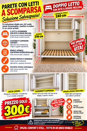 Parete con letti a scomparsa