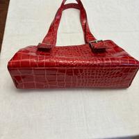 Borsa rossa in pelle vera Genuine Leather