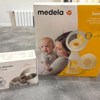 2 tiralatte elettrici medela swing flex e kissbobo