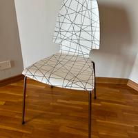 Sedia moderna bianco e grigio