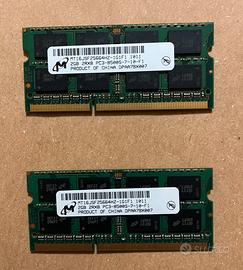 Ram DDR3 sodimm pc3-8500s (2x2Gb)