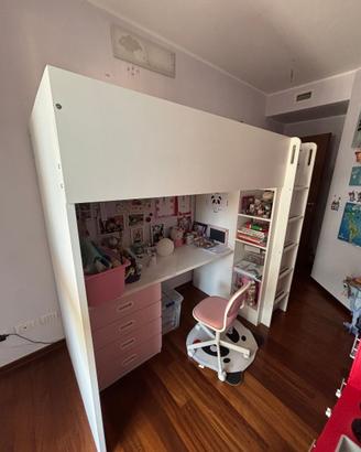 Letto a soppalco IKEA con scrivania