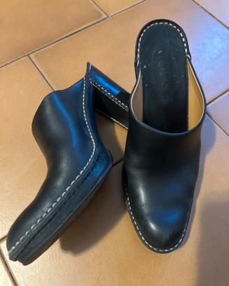 Zoccoli in vers pelle neri donna Tod’s