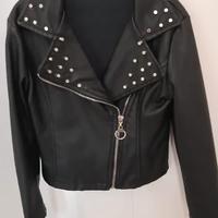 Giacca bambina chiodo nera