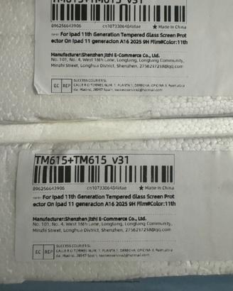 2x Vetro Temperato per Ipad 11ª Generazione NUOVI