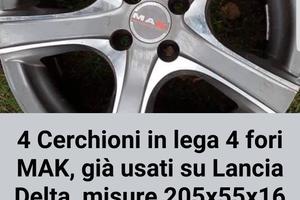 4 Cerchioni MAK  in lega 