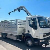 Daf 45.180 Gru+verricello e cassone 6.20mt DISCO