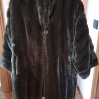 Giacca in eco pelliccia colore visone 