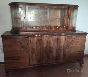 Credenza 900 con alzata a vetrina stile Art Déco