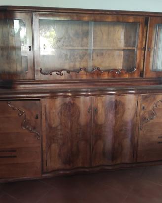 Credenza 900 con alzata a vetrina stile Art Déco