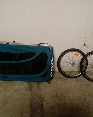 rimorchio bici per cani pieghevole 